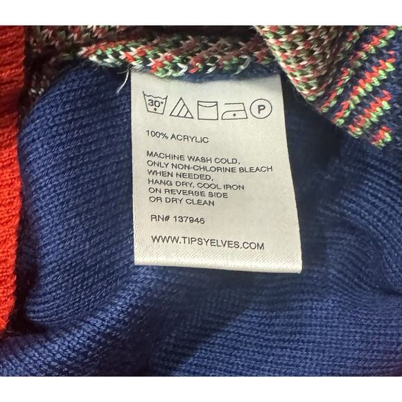 NWT Tipsy Elves Men’s Small Fake Trees Ugly Christmas Sweater Donald Trump - Picture 4 of 9